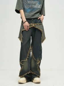 High Street Wear Boys & Men's Women's Vintage Medium Wash Mid Waist Straight Cotton Denim <b>Jeans</b> - Product Image 4