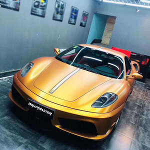 Precio de fábrica al por mayor satinado metálico Cuprum Color autoadhesivo vehículo Auto pegatina vinilo coche decoración protectora rollo de película - Product Image 1