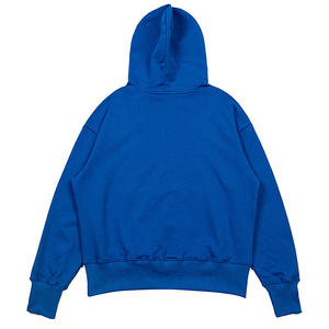 High Quality Cotton Unisex Winter Knitted Embroidered Sweatshirt Brand Logo Custom Solid Color <strong>Oodie</strong> Regular Fit Pull Hoodie - Product Image 2