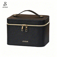 JOYSUN 2026 Nouveau style, trousse de maquillage personnalisée avec logo lumineux et miroir LED pour femmes, rangement pour rouge à lèvres et pinceaux, sac cosmétique