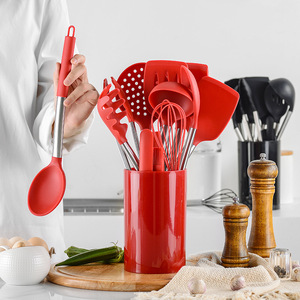 <span class=keywords><strong>Amazon</strong></span> Venta caliente 14 pcs utensilios <span class=keywords><strong>de</strong></span> <span class=keywords><strong>cocina</strong></span> <span class=keywords><strong>de</strong></span> silicona, utensilios mango <span class=keywords><strong>de</strong></span> acero inoxidable cubo - Product Image 4