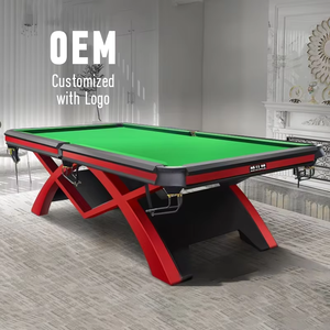 Table de <span class=keywords><strong>billard</strong></span> professionnelle de haute qualité, fabriquée en Chine, 7 pieds, 8 pieds, 9 pieds, 4,5 cm, structure en acier, bord en chêne, sac en cuivre, lourde, pour l'usine - Product Image 1