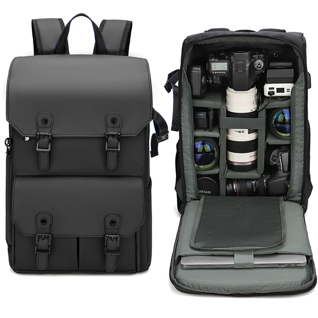 Large Anti-Theft Camera Backpack Bag Professional for DSLR SLR Mirrorless Camera Gear Waterproof for Sony Canon Nikon