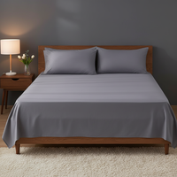 Parure de lit de luxe, drap plat en bambou 100% biologique, doux et soyeux