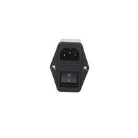 Adaptateur d'alimentation métallique Xiangyi C1-10A avec filtre de ligne et interrupteur pour bornes d'arcade, machines de tir et machines à poupées (Utilisation en salle de jeux)