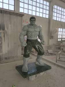 Nueva Escultura de Mármol Verde Pulido con Diseño de Superhéroe, <span class=keywords><strong>Hulk</strong></span> de 350 mm - Product Image 3