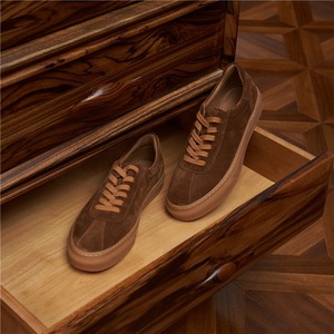 Zapatos de Verano para Hombre de Cuero Genuino de Primera Capa, Suela Blanda, Transpirables, Zapatillas Blancas con Suela de Goma, Diseño de Parches, Punta Cuadrada, con Cordones - Product Image 4