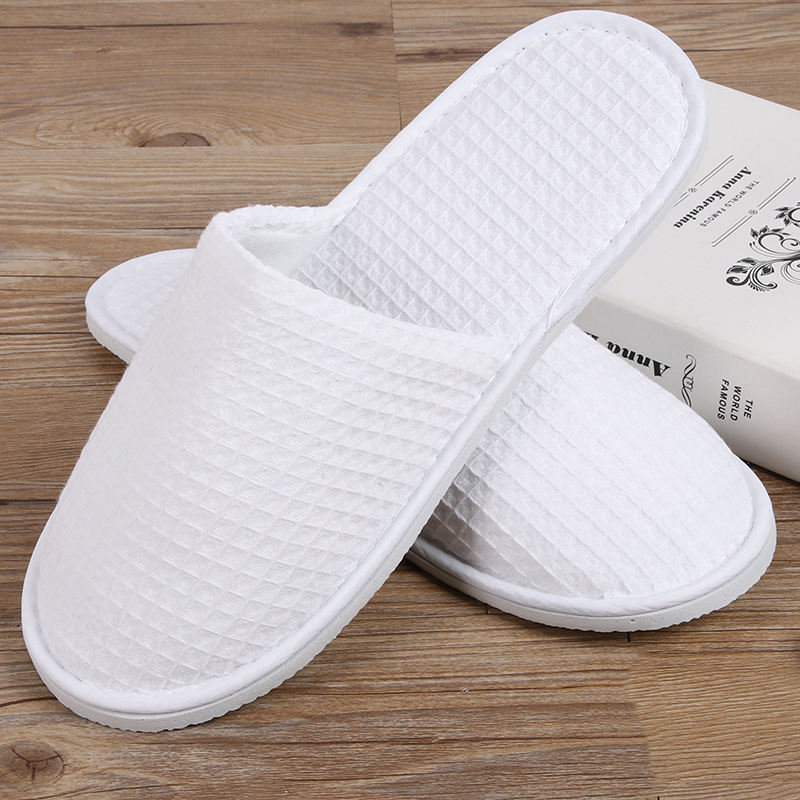 White Closed Toe Slippers Luxury Spa Hotel Design