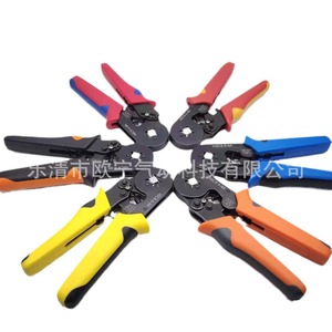 Alicates de crimpado Freshen Up HSC8 6-4A, herramienta de acero industrial para crimpado de cables, entrada frontal, acabado en óxido negro - Product Image 3