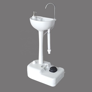 อ่างล้างมือสำหรับตั้งแคมป์แบบพกพาปั๊มเท้า HDPE ใหม่ - Product Image 2