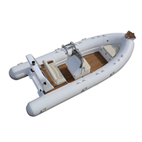 Bateau de pêche gonflable électrique stable Haohai RIB500 5m, certifié CE, en Hypalon PVC, 6 personnes, lac, extérieur