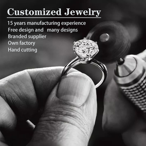 Wholesale 10K Gold Lab Created Diamond <b>Open</b> <b>Ring</b> Dainty Stacking Wedding Band Fine Jewelry - Product Image 6