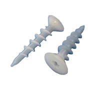 Vis de fixation POM pour plaque de support étanche, pour plaque extrudée XPS, métrique 8*35, à tête fraisée en plastique, Grade A, couleur naturelle
