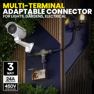 3-adriger IP68 wasserdichter Schnellverbinder 24A Nylon T-Typ 1 2 ohne Schrauben für Außen-LED-Beleuchtung, Solar und Industrie - Product Image 6