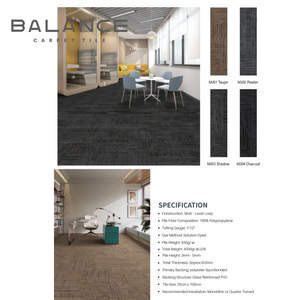 Khách sạn sang trọng Thảm PP Nylon Jacquard văn phòng thương mại gạch Thảm <span class=keywords><strong>PVC</strong></span> sàn vuông Thảm 50x50 25x100 - Product Image 5