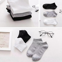Chaussettes en polyester pour hommes, les moins chères en gros, absorbantes, chaussettes basses à la cheville