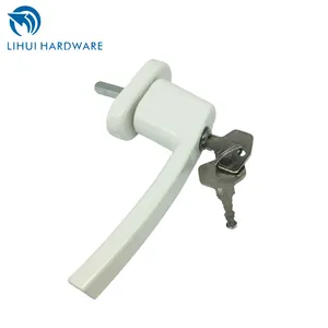 Venster Crank Handgrepen Aluminium Afsluitbare Vervanging Handvat Voor Openslaande Ramen Met 35mm Spindel Lengte Lock Key