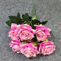Dekorative Künstliche Rote Rosen Hochzeits-Kunstblumen Rosenstrauß Künstlicher Blumenstrauß