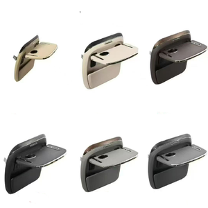 Bandeja de Cuero Gris Premium para Asiento de Coche con Luz LED y Portavasos para Interior de Auto de Lujo para <span class=keywords><strong>Carnival</strong></span> - Product Image 6