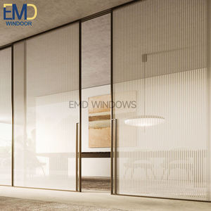 Puerta Corredera Interior de Vidrio con Diseño de Panel Decorativo - Product Image 6