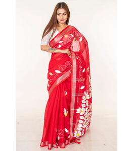 Elegant Silk <b>Saree</b> with Premium Gold Embroidery Floor Length Traditional Ethnic Outfit for Women Wedding and Festive Wear - Product Image 1