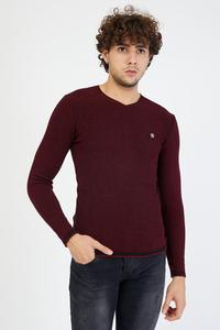 เสื้อสเวตเตอร์คอวีสีดำดีไซน์หรูหราสำหรับผู้ชายเสื้อกันหนาวคุณภาพดีราคาถูก - Product Image 3