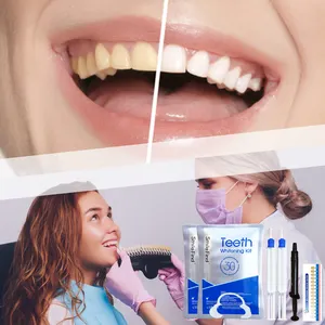 Professional Hydrogen Peroxide Teeth Whitening Gel Kit Dual Syringe De 25% Hp 44% 37% Peroxyd Blanchiment Dentaire Professionnel