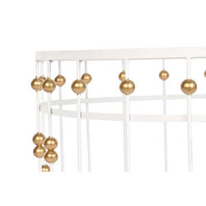 MESA DE CENTRO DE METAL Y VIDRIO 82X82X45 BLANCA - Product Image 4