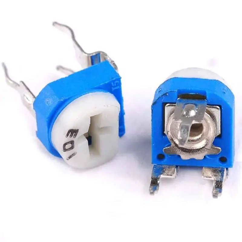 RM065 Rm-065 Trimmer Resistance Potentiometer 3-pin 100-1MOhm Blue and White Variable Level Adjustable Potentiometer Kit