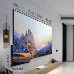 Ultra Short-Throw-Projektor Festrahmen UST ALR CLR Bildschirm Umgebungslicht abstoßende Projektionswand meistverkaufte 100" 4K 2-Jahres-Premium-Series
