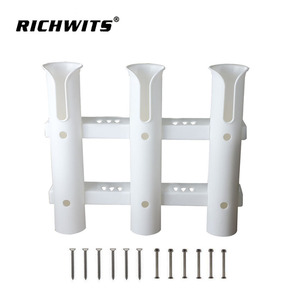Three Tube Plastic Fishing Rod Holder For Boat Kayak Motorboat <b>Yacht</b> Orange Red Color ZB1205 3 - Product Image 5