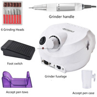 Nouvelle perceuse à ongles électrique 35000 tr/min Pro coupe-ongles équipement de perceuse à ongles pédicure manucure Machine 202