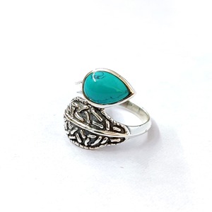 Bague en turquoise de qualité supérieure, en argent sterling 925, pierre précieuse, bague en turquoise faite à la main, collection de bagues fines, bijoux en argent, prix de gros - Product Image 2