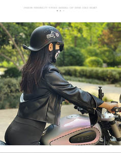 Casque de <span class=keywords><strong>moto</strong></span> rétro demi-visage personnel, casque de <span class=keywords><strong>Moto</strong></span> Castos Vintage, casque de cyclisme classique, casque de <span class=keywords><strong>moto</strong></span> - Product Image 5