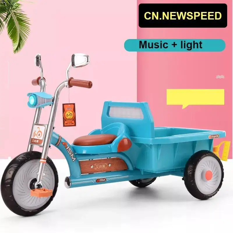 Sepeda Motor Listrik Lampu Musik Roda Tiga Bayi Besar Pengisian Mobil Mainan