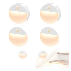 Veilleuse LED intelligente ronde à capteur, alimentée par piles, pour chambre, couloir, toilettes, armoire - Product Image 2