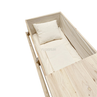 Fabriqué à la main 100% coton naturel doublure couette oreiller pour adulte cercueil funéraire cercueil Eco bois saule osier jonc de bambou canne