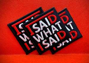 Dije lo que parche bordado Iron-On Logo personalizado parches bordados para chaquetas mochilas gorras sudaderas con capucha - Product Image 3