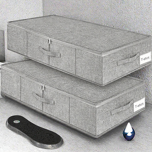 Boîte de rangement pliable en tissu rectangulaire pour sous le lit, capacité 35L+ - Product Image 2