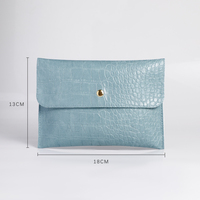PUPPYSEW  18*13cm Tas Makeup Kulit PU Kantong Perhiasan Kulit PU Tas Travel Kulit Imitasi Kantong Kulit PU Dengan Logo Custom