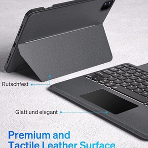 Funda con Teclado Móvil de Cuero PU con Retroiluminación RGB de 7 Colores, Bluetooth 5.1, Panel Táctil y Soporte para Lápiz para iPad Air de 10.5 Pulgadas, de Alta Calidad - Product Image 2