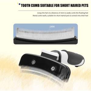 Peine para Mascotas KingHon Blanco y Negro, Peine de Agujas para Eliminar el Pelo de Perros y Gatos, Desenreda Nudos, Elimina Pulgas, Peine Automático para Eliminar el Pelo - Product Image 4