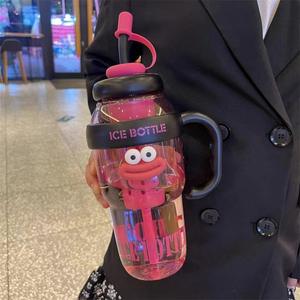 大きなプラスチック製ウォーターボトル漏れ防止ストロー付きかわいいポータブル子供用ドリンクカップ夏のスポーツ用 - Product Image 6