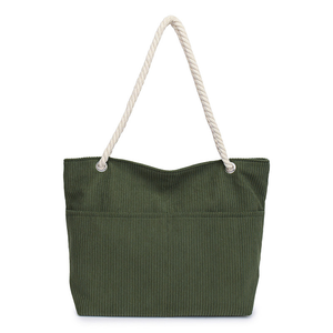 Sac fourre-tout portable en polyester au design élégant avec fermeture ouverte et poignée en corde pour le travail, les trajets quotidiens et l'utilisation par les étudiants – En promotion - Product Image 1