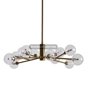 Lampe suspendue <span class=keywords><strong>en</strong></span> verre rond américain de 36 pouces, luminaire suspendu pour salon, lustre simple - Product Image 4