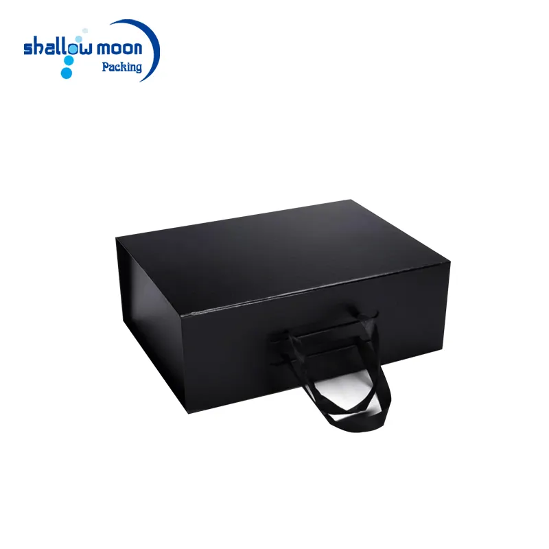Customized Handmade Reusable Luxury small drawer news empty Black Gift Chocolate Brownie Box Packaging