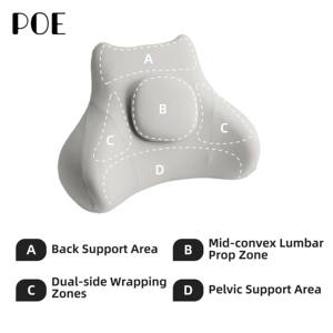 Coussin de Soutien Lombaire Ergonomique Professionnel en Mousse à Mémoire de Forme, Rembourrage en Soie de Lait, Design Portable, Forme Irrégulière, <span class=keywords><strong>pour</strong></span> <span class=keywords><strong>la</strong></span> Vie Quotidienne et le Sommeil - Product Image 4