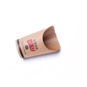 Gobelet en papier kraft blanc jetable pour frites et chips – Emballage de service économique – Meilleures ventes - Product Image 2