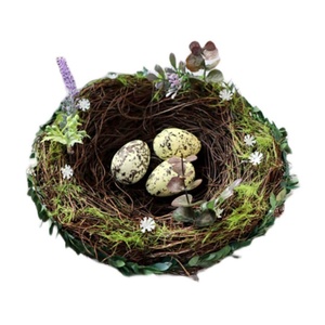 Adornos Decorativos de Paja Tejida Estilo Rústico Campestre para Pascua, Bodas y Festivales, con Forma de Nido, para Pedidos Internacionales y Comercio Exterior - Product Image 1