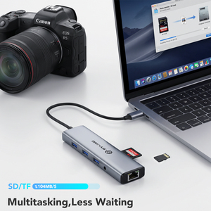 SYONG Hub <span class=keywords><strong>USB</strong></span>-C 10 en 1, Estación de Conexión para Dell, <span class=keywords><strong>HP</strong></span>, Lenovo, Mac, Ethernet de 1000 Mbps, HDMI 4K, <span class=keywords><strong>USB</strong></span> 3.0 *3, Hub PD de 100 W, SD, TF, Audio - Product Image 6